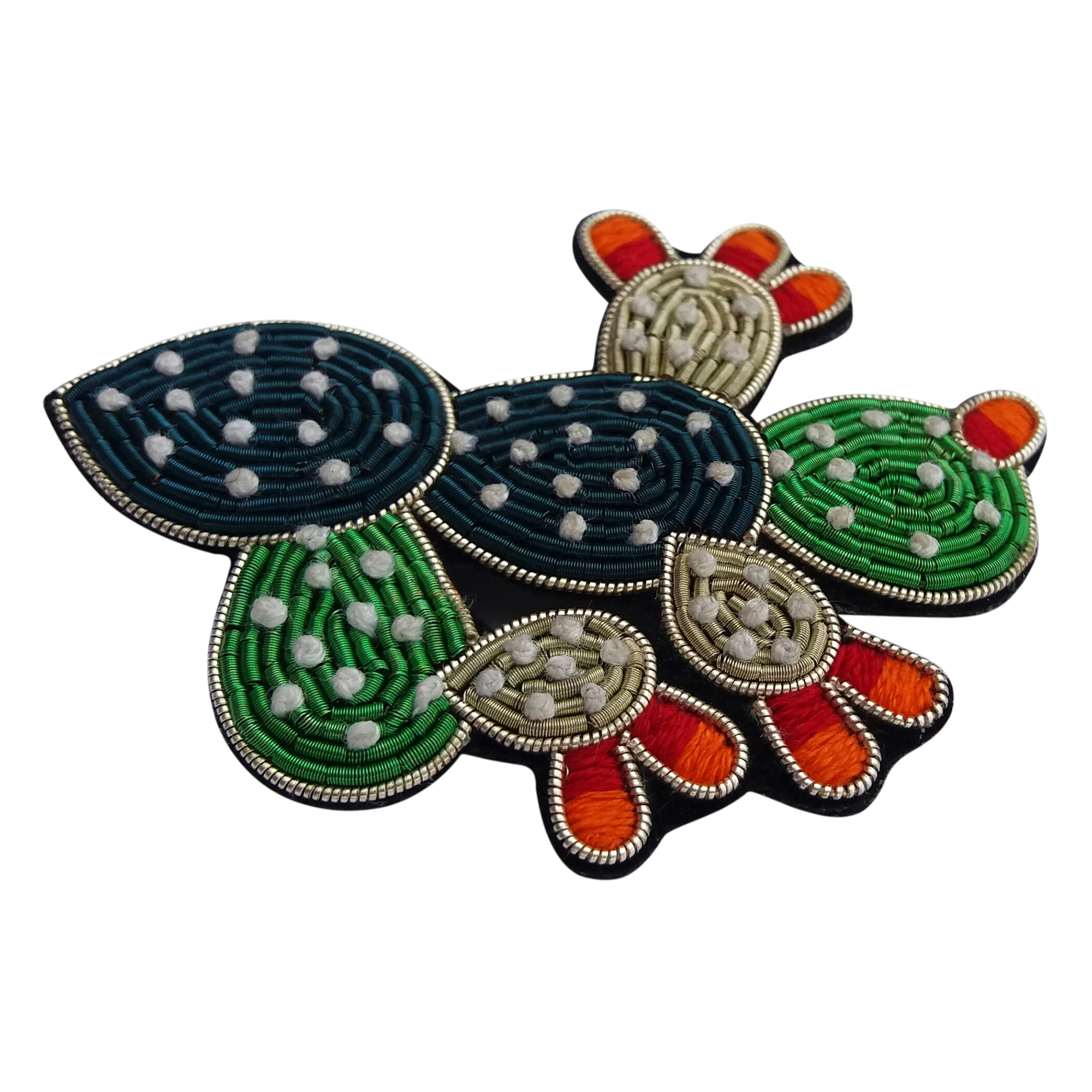 Embroidered Brooch & Pins