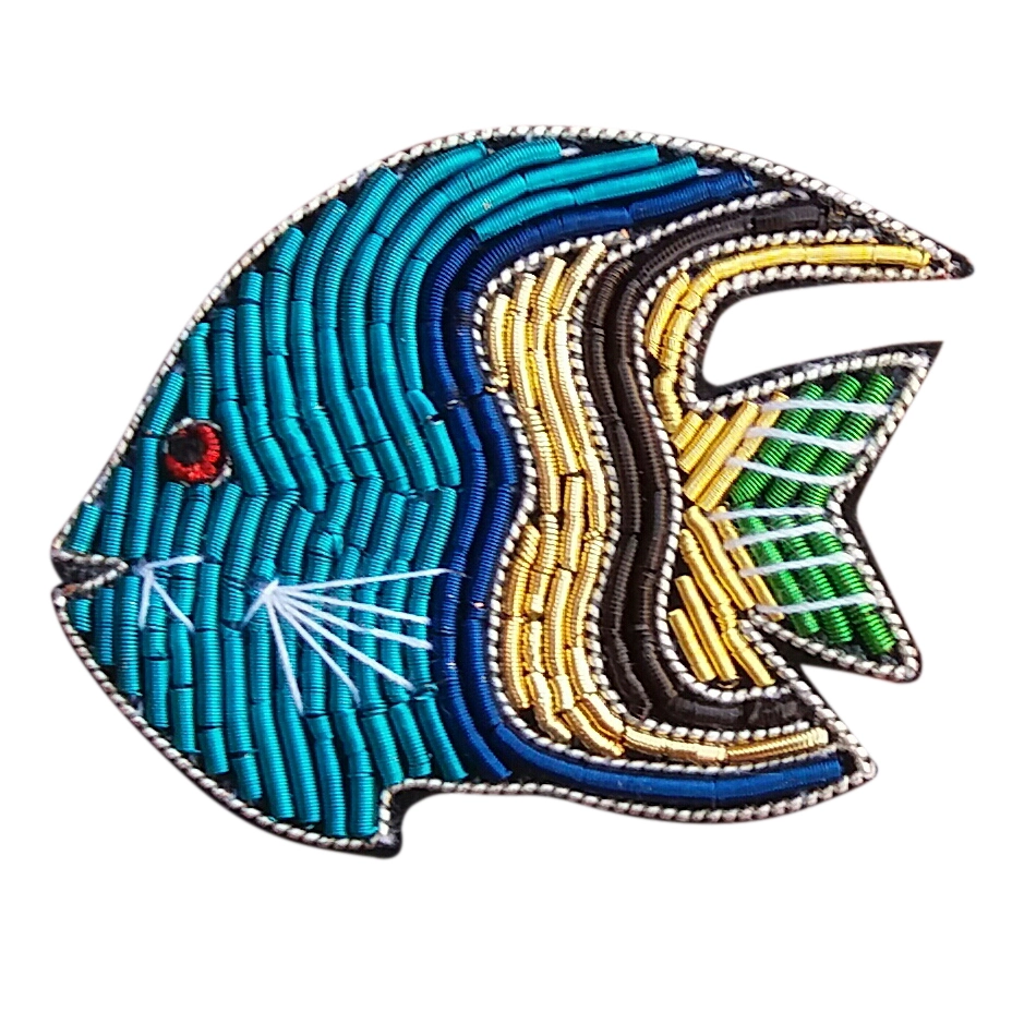 Embroidered Brooch & Pins